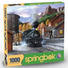 Springbok 33-10713 "MOUNTAIN EXPRESS" 1000 Pc Train Puzzle Complete VG++