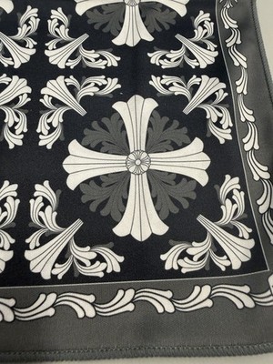 Chrome Hearts Silk Handkerchief ch Print Cross. 100% Authentic