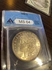1880 Morgan Silver Dollar $1 ANACS MS 64 Certified Uncirculated