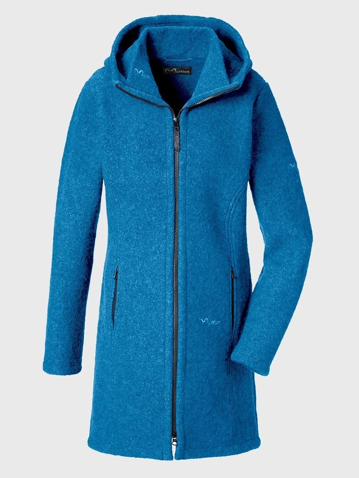 Mufflon MU-Rika Wintermantel Wollmantel für Damen sea