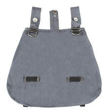 Borsa pane tedesca WW2 LW M31, fine guerra con pelle nera, senza cinturino - repro