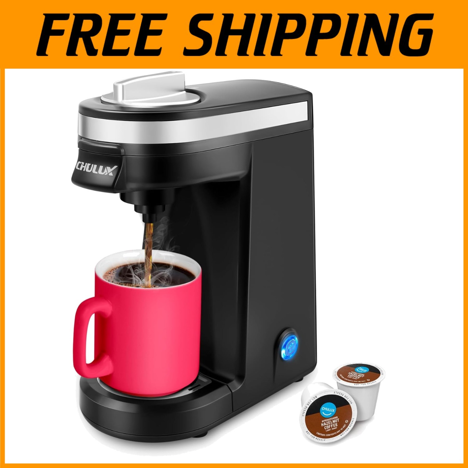 Slim Single Cup Coffee Maker - Auto Shut-off