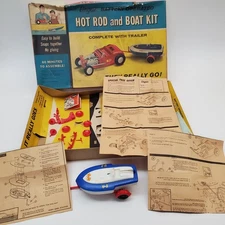 Vintage Ungar Hot Rod & Boat Kit – Made in USA, Box & Manuals, For Parts/Repair