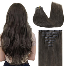 Clip in Hair Extensions Real Human Hair, Remy Human Hair Extensions Clip Ins for
