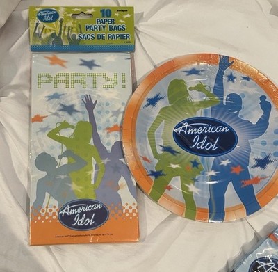 American Idol Party Supplies (paper bags, plates, and napkins)