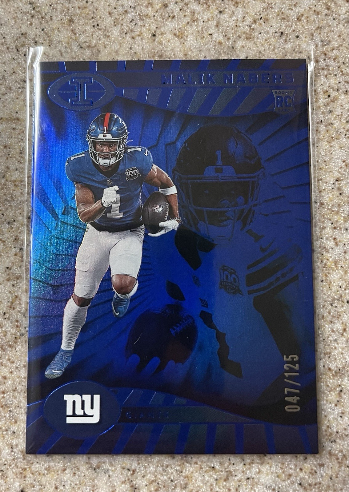 2024 Panini Illusions Trophy Collection Blue #66 Malik Nabers #/125