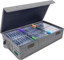 Cassette Tape Storage Box Practical Cassette Tape Holder 16.34 X 9.25 X 3.54