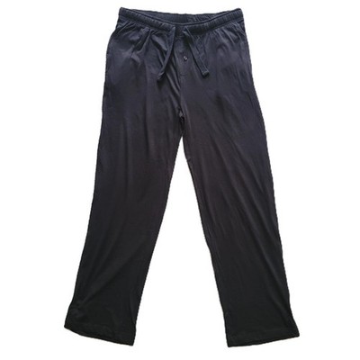 Men s Medium Black Lounge Pajama Pants Elastic Waist Drawstring