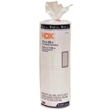 HDX 10 ft. x 25 ft. Clear 6 mil Plastic Sheeting