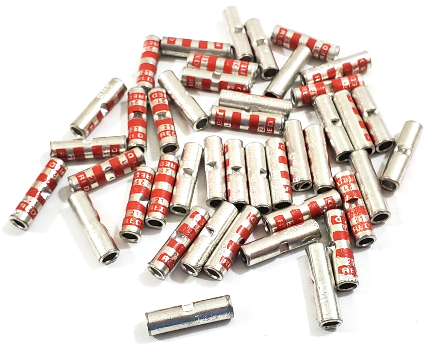 Lot of 43 Thomas & Betts 54504 #8 AWG Copper Crimp Butt Splices ...
