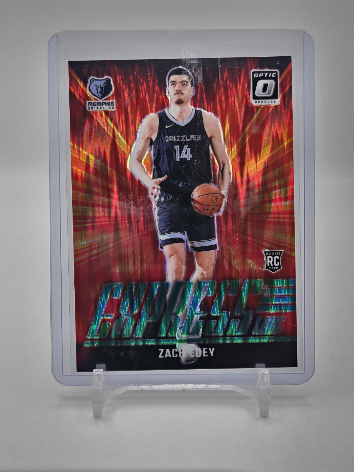 2024-25 Panini Donrusa Optic ZACH EDEY RC Express Lane Green Shock /149 Rookie