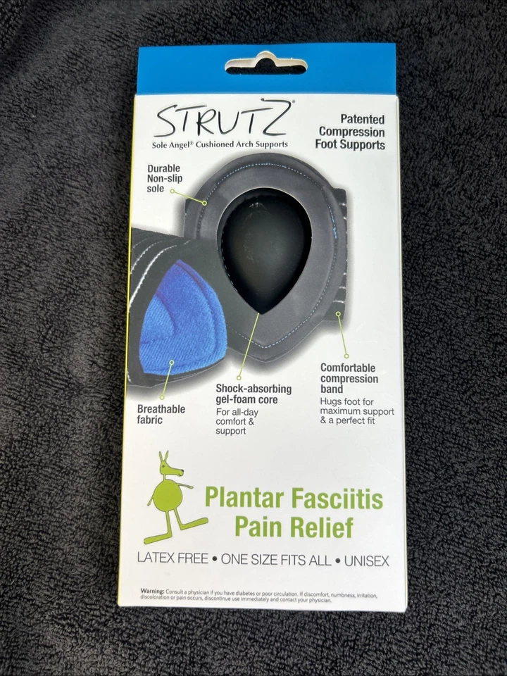 Strutz Cushioned Arch Supports Set of 2 Plantar Fasciitis Pain Relief  - Image 2 of 2