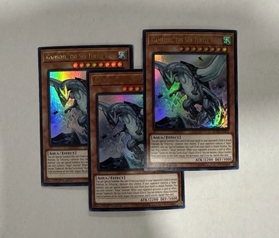3x Gameciel, the Sea Turtle Kaiju - DUDE-EN037 - Near Mint NM - Ultra Rare - 1st