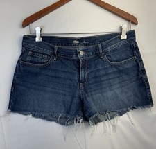 Old Navy Blue Distressed Cutoff Denim Shorts 8 Regular 100 Cotton Frayed Hem