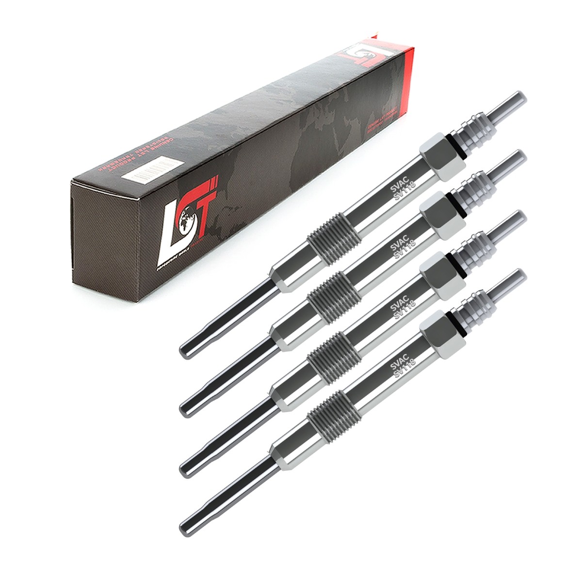 4x Glow Plug Pencil 11 Volt for Suzuki SX4 Gy Fiat Sedici Fy 1.9DDiS 88KW