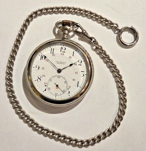Antique 1914 ZENITH M.G. HOWE REGINA 16s 17j Pocket Watch Working!