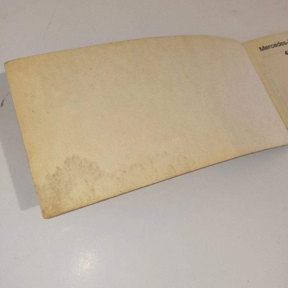 Folleto de mantenimiento original Mercedes-Benz 450 SL 450 SLC Foto 4 de 4
