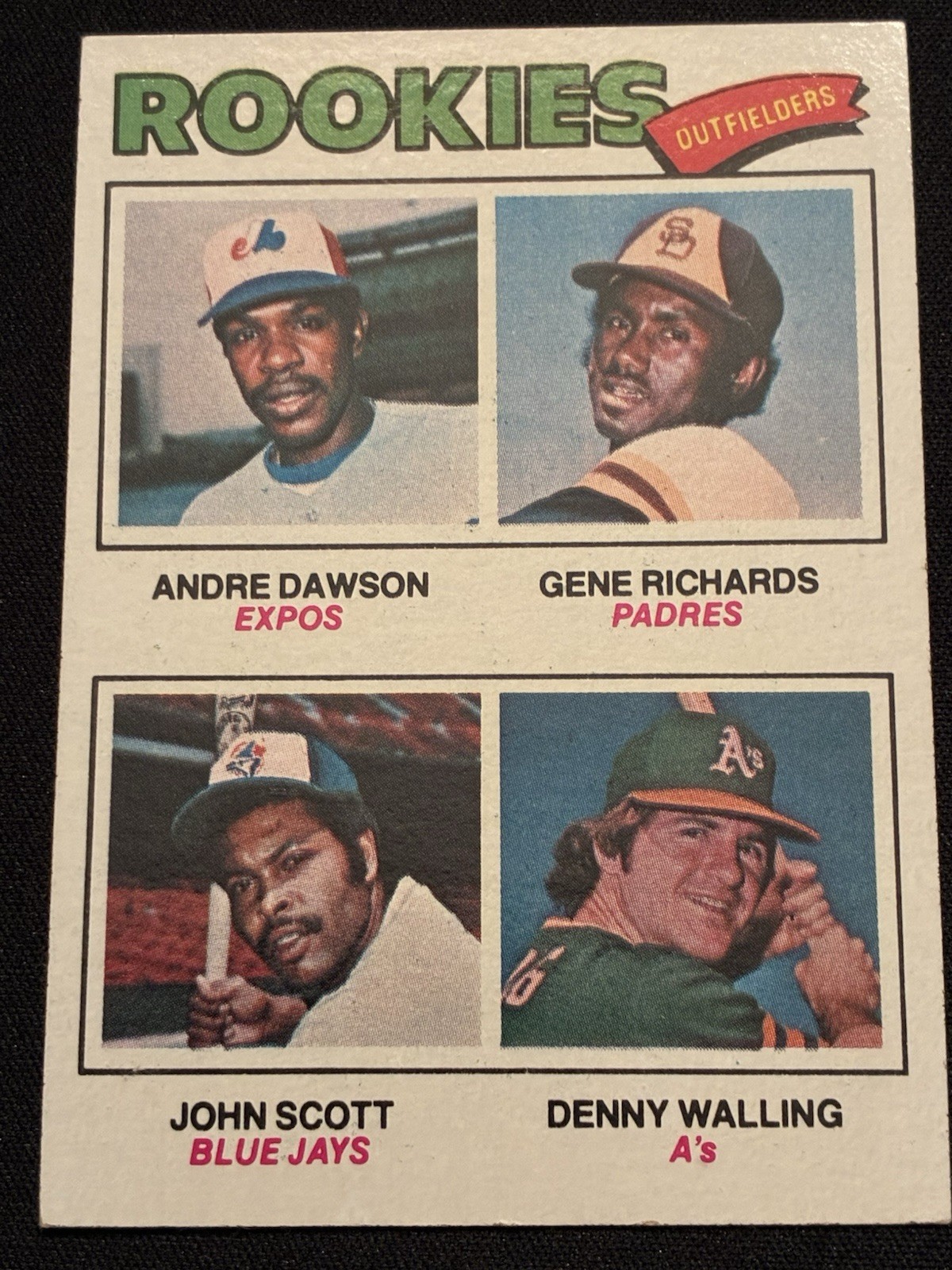 1977 Topps #473 1977 Rookie Outfielders Andre Dawson RC EX-NM