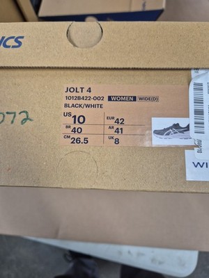 ASICS Jolt 4 Wide Low Black White W - 1012B422-002 Size 10 Woman