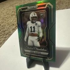 2025 Panini Prizm Draft Picks - Student Orientation Abdul Carter #10 Green (RC)