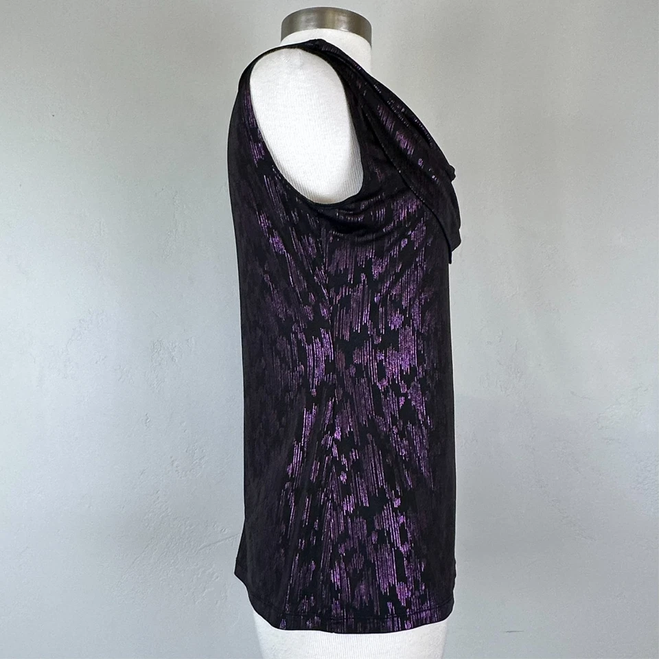 Top vintage Y2K años 90 M púrpura capucha metálica romántico gótico vampiro grunge caprichoso Foto 2 de 4