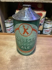 Krueger Cream Ale Cone Top Beer Can Quart Can Krueger Brewing Co Newark Nj
