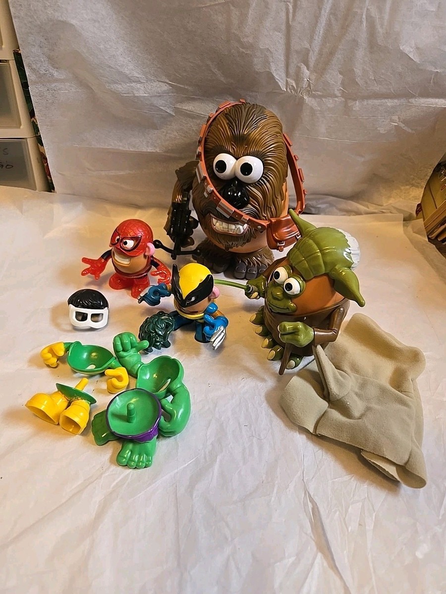Mr Potato Head Marvel Mixable Mashable Figure Lot Spiderman Yoda
