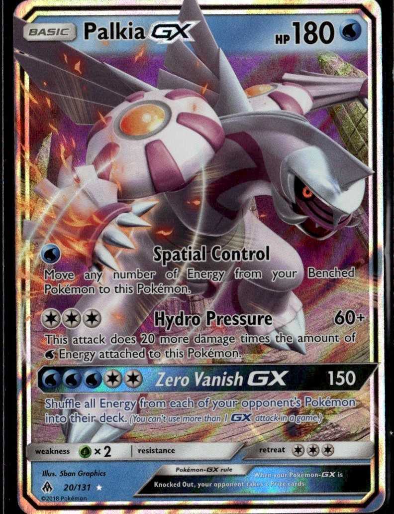 Palkia GX Ultra Rare SM Forbidden Light 20/131 Water Holofoil Pokemon Card