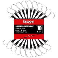 6 Inch Rubber Bungee Cords with Hooks,black Bungee Cords Hooks Heavy Duty Outdoo