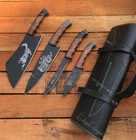 CUSTOM HANDMADE FORGED CARBON STEEL CHEF KNIFE KITCHEN KNIVES CHEF SET X159