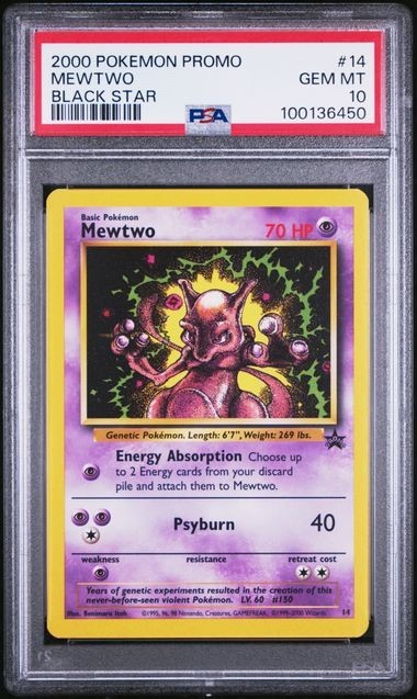 2000 Pokemon POKEMON PROMO BLACK STAR #14 Mewtwo front