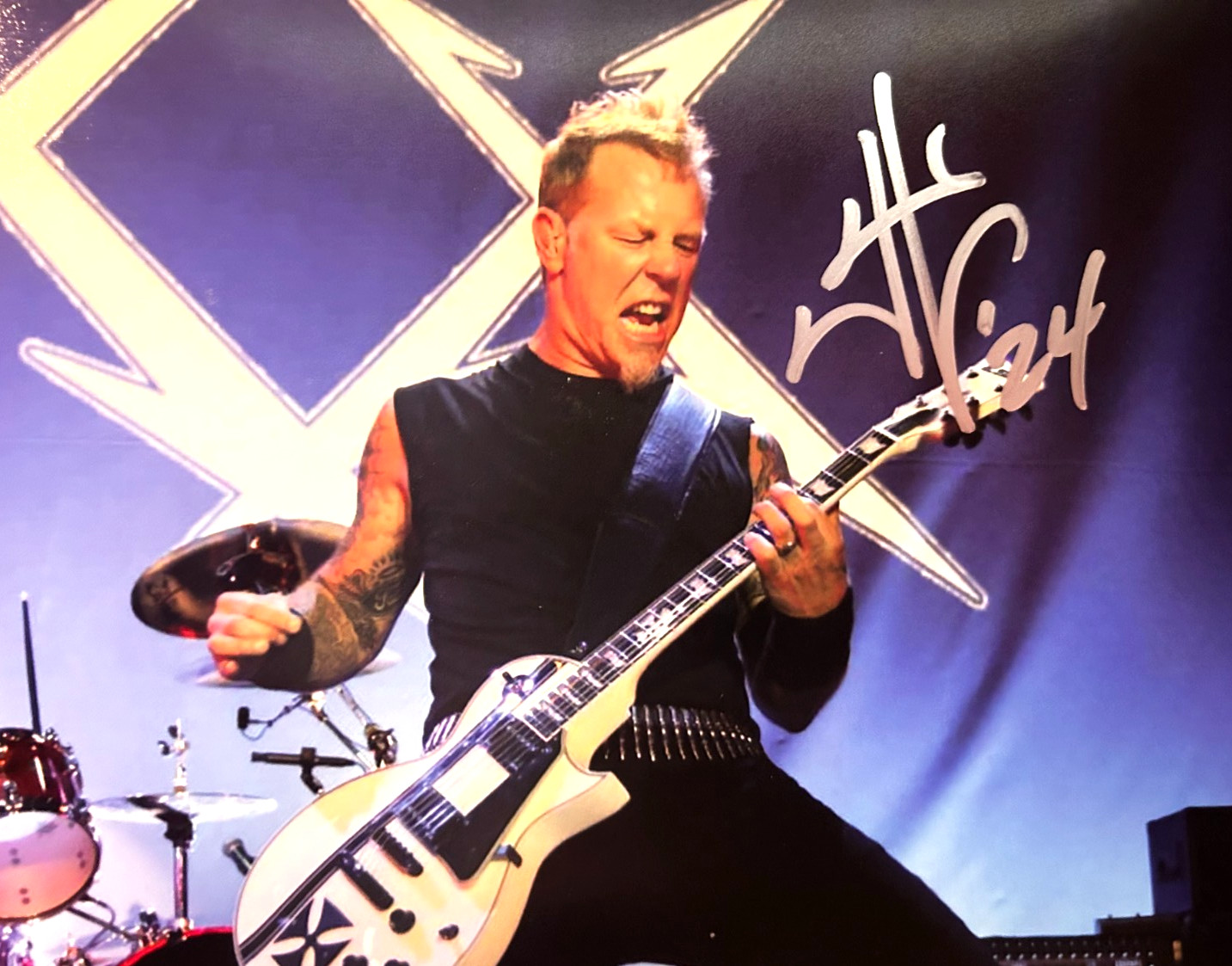 James Hetfield Signed (METALLICA) 8x10" Authentic Autograph w/COA