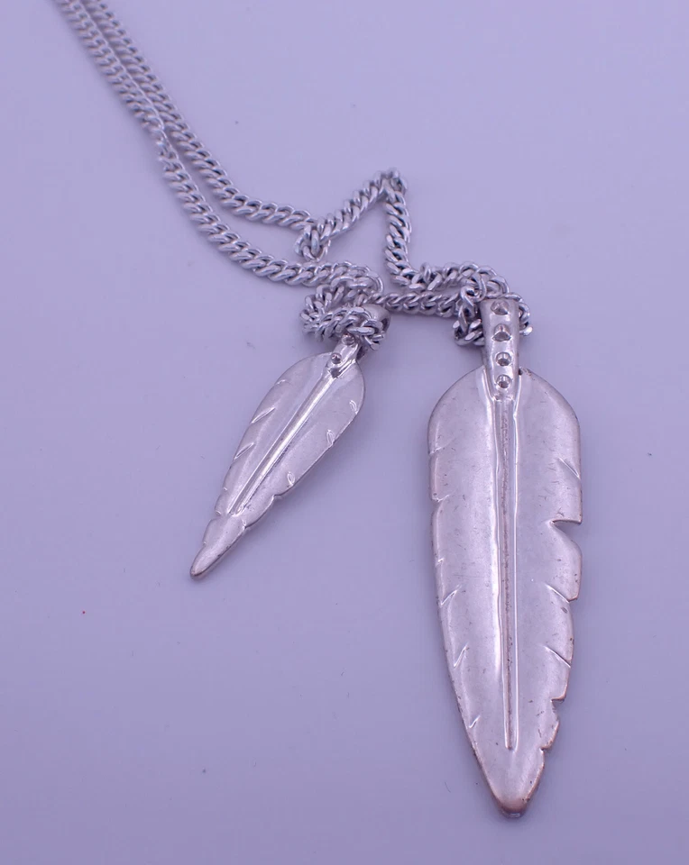 Collar Colgante Pluma Tono Plata Rebecca Minkoff (BX1) Foto 3 de 4