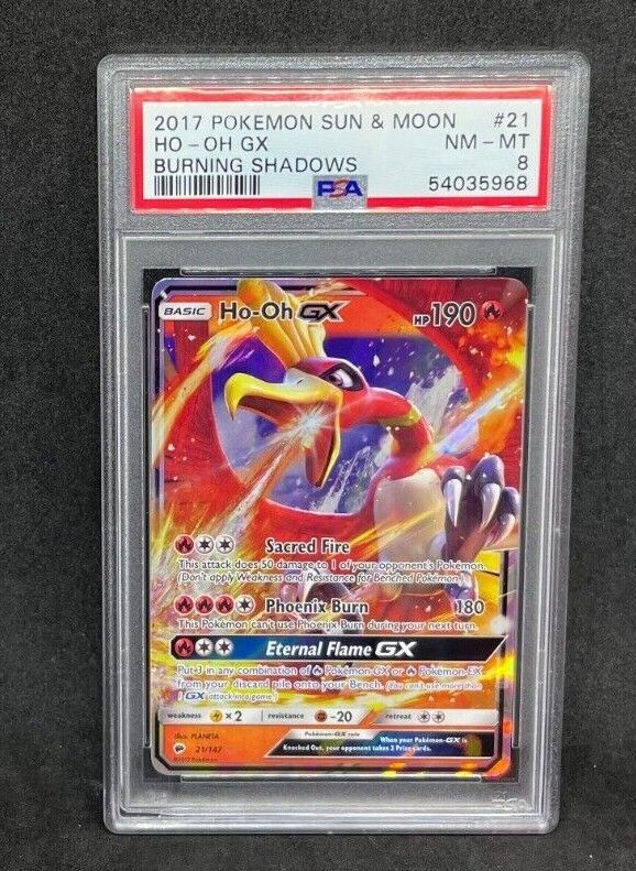 Ho-Oh GX, EX/NM, SM Burning Shadows 21/147, Pokemon