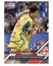 Julian Hall RC - 2024 MLS TOPPS NOW Card 83 New York Red Bulls