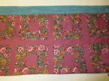 FLORAL PATCHWORK WINDOW or DOOR VALANCE to Complete - 22" x 72"