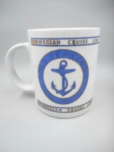 Norwegian Cruise Lines White Blue Gold Coffee Mug SS Seaward