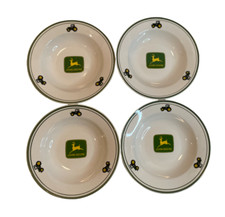 (4) John Deere Gibson Housewares Soup Salad Cereal Pasta Bowls - 9" Diameter