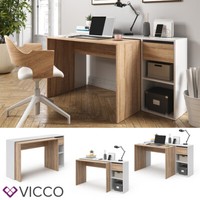Schreibtisch Computertisch Ausziehbar Arbeitstisch BüRotisch Ben Sonoma Vicco