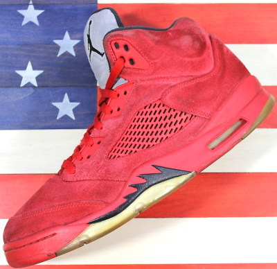 Nike Air Jordan 5 V University-Red-Suede/Black Retro 2017 [136027