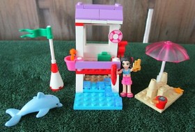 LEGO FRIENDS 41028 EMMA'S LIFEGUARD POST BUILDING SET- COMPLETE W/MANUAL - 2014