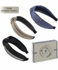 Knotted Headbands for Women Fashion Wide Headbands Knot Headband NEW 3 Pcs