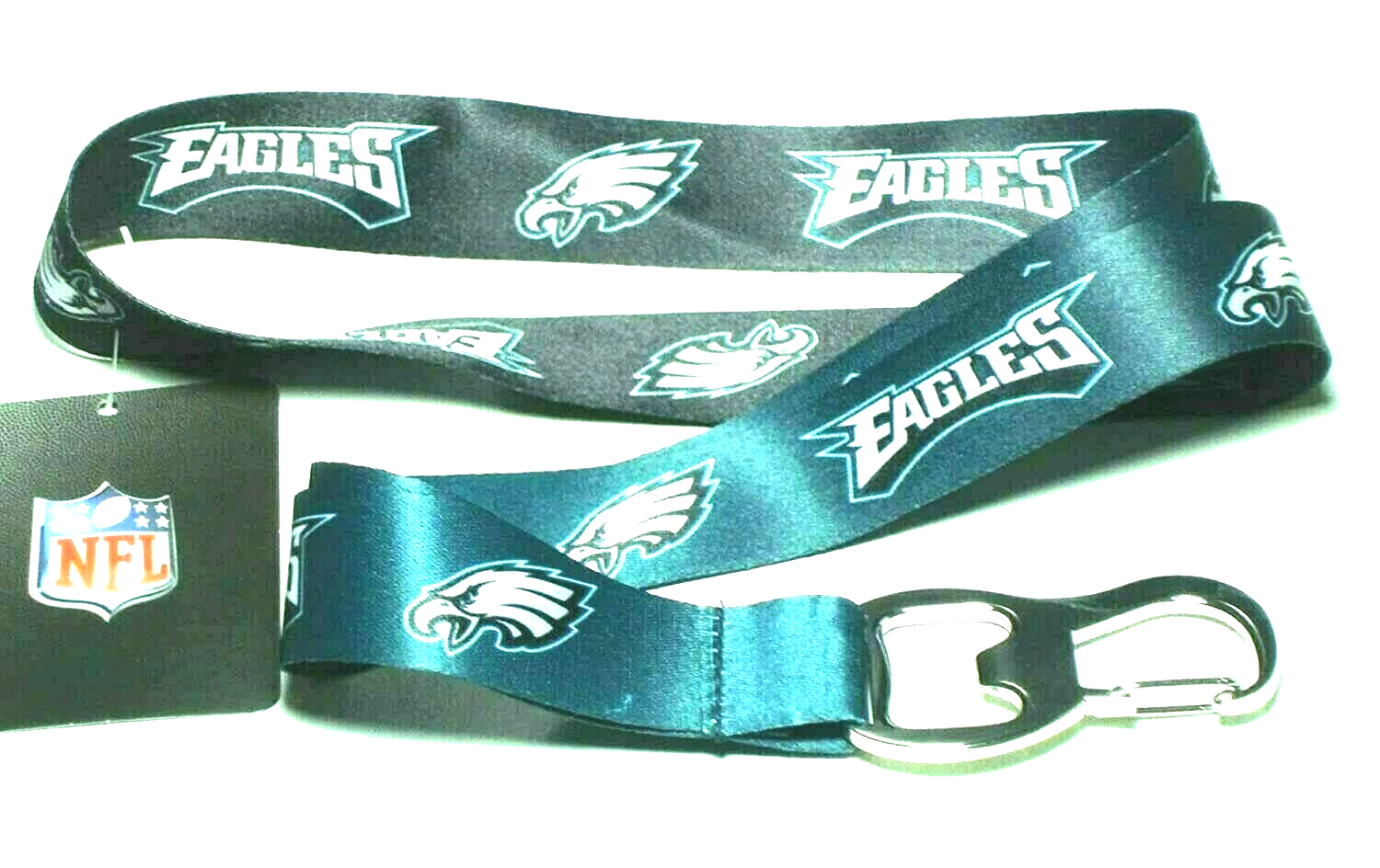 PHILADELPHIA EAGLES BOTTLE OPENER LANYARD KEYCHAIN REVERSIBLE W