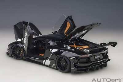 1/18 Lamborghini Aventador LB Works Liberty Walk Black LBWK Livery
