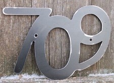 Numero casa civico da esterno industrial grande in ferro grezzo personalizzato