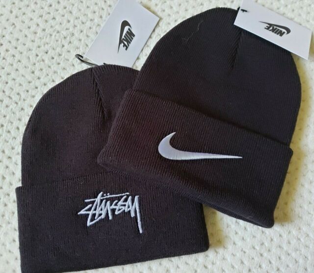 Stussy X Nike Cuffed Beanie Black 100 Authentic Fast Ship for sale
