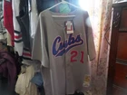 Sammy Sosa Signed Auto Chicago Cubs Grey size 60 Baseball Jersey BAS Sticker