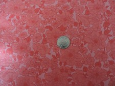 100 Cotton Fabric Flowers - Shades of Salmon Pinks - By the Yard