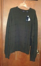 Men's "Arrow" XXL, Forest Night, Windowpane, Crew Neck, Long Sleeve Sweater