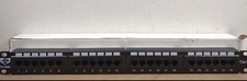 24-Port TUFF Jacks Blank Patch Panel Plate Cat5e Cat6 RJ45 19" Rack Mount 1U